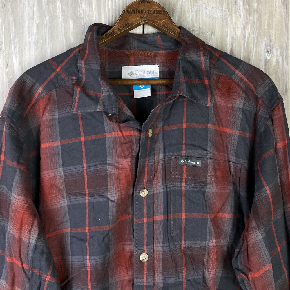 Columbia Plaid Button Up Shirt Long Sleeve Collared Outdoor Casual L Gorpcore